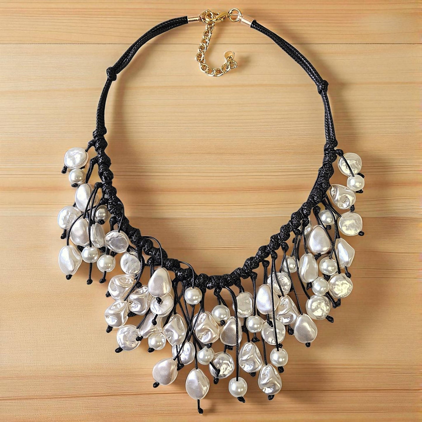 Bijoux Envie Jewelry - Modern Pearl Bib Necklace