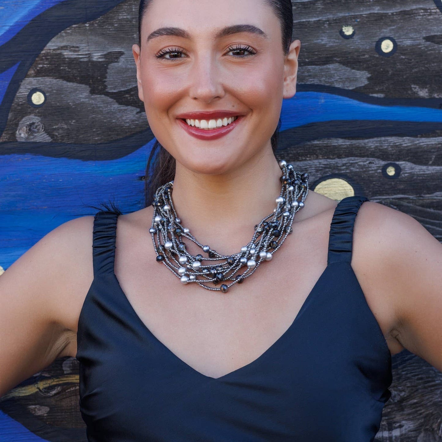 Bijoux Envie Jewelry - Hematite Seed Bead Necklace