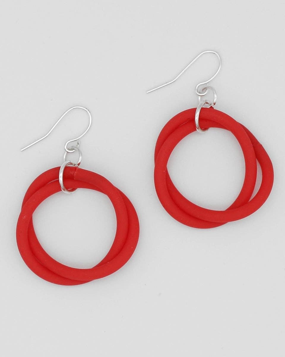 Sylca Designs - Red Cefalu Swirl Earring