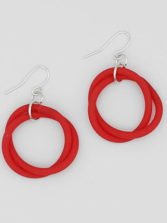 Sylca Designs - Red Cefalu Swirl Earring