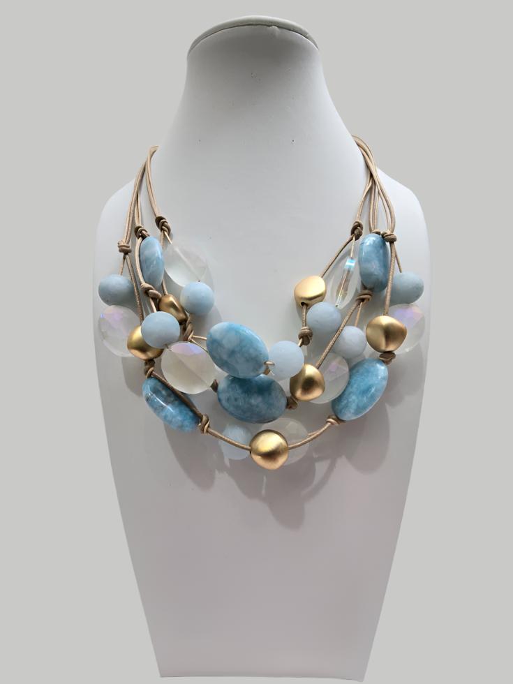 Deborah Grivas- Gemstone Necklace/ Blue