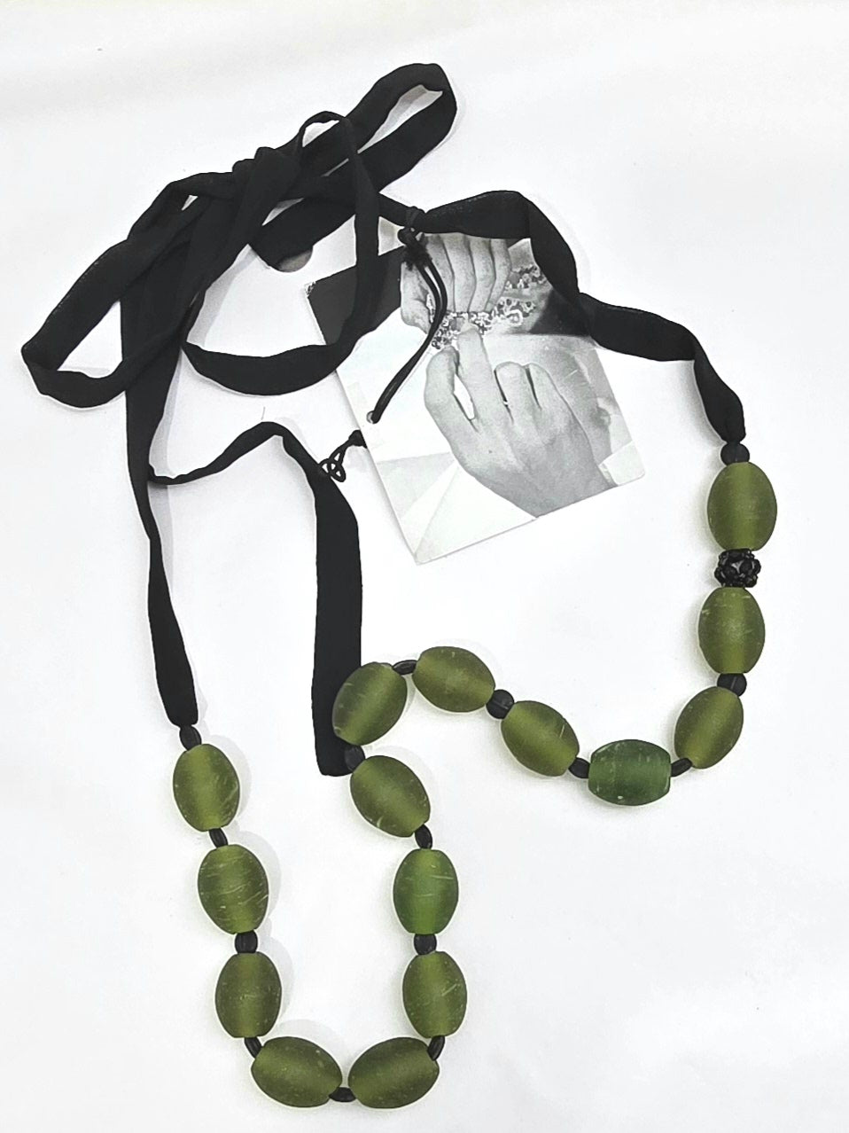 Maria Calderara-  Green Glass Beads Necklace