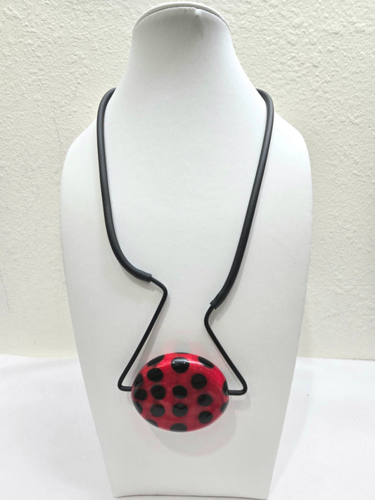 Samuel Coraux- Murano Glass Necklace/Red