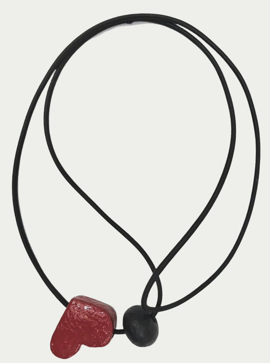 Maria Calderara-  Red Heart Necklace