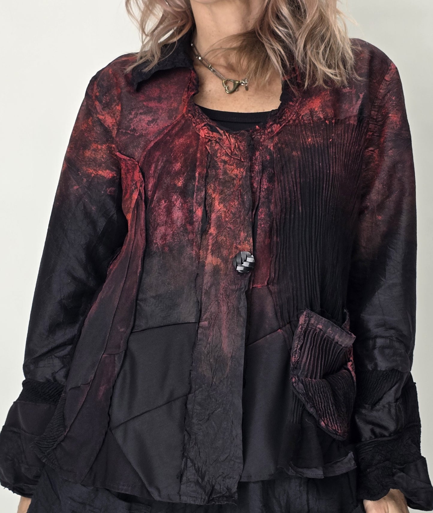 Tatiana Palnitska- ND10- Red/ Black Couture Fitted jacket