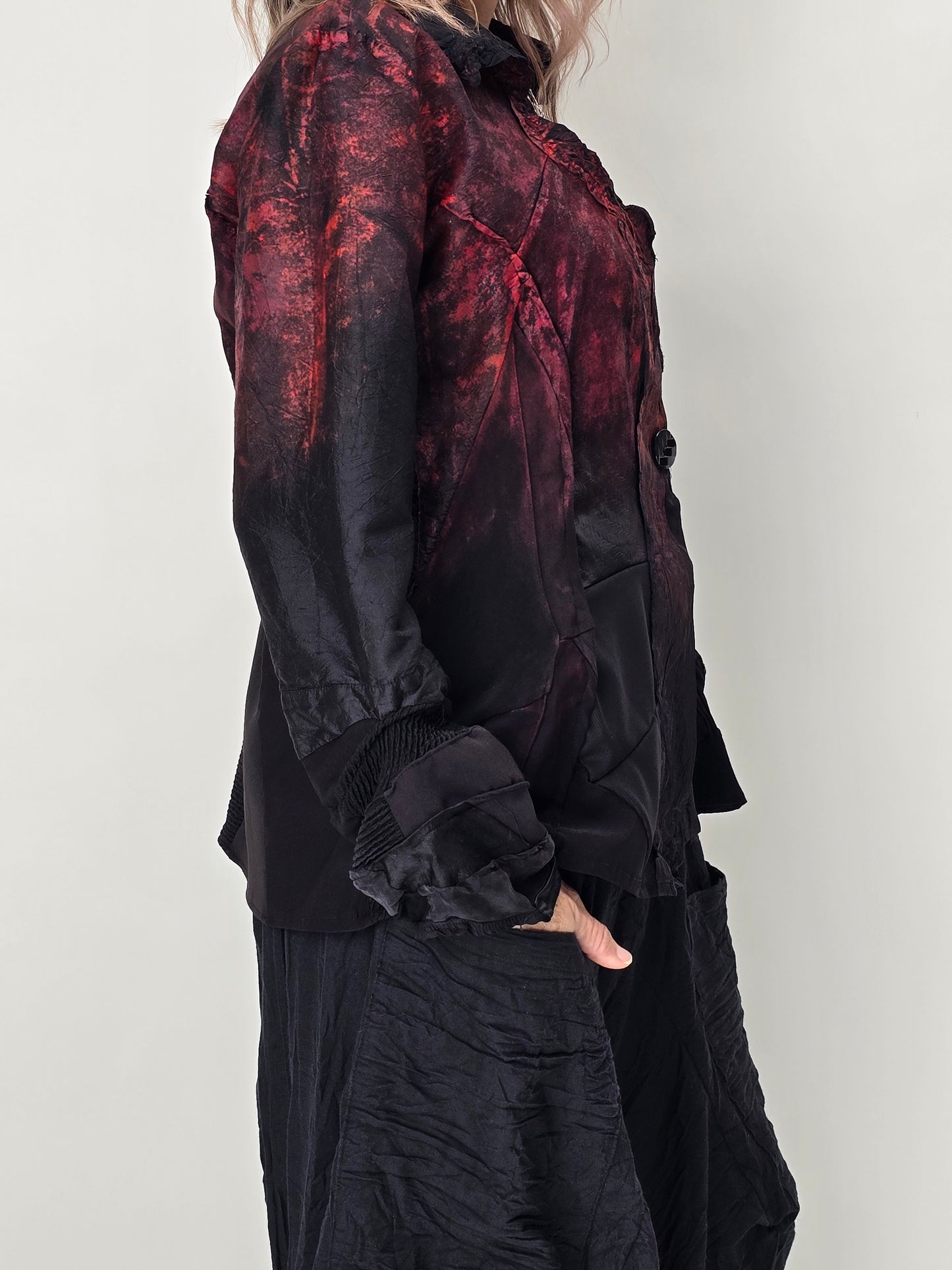 Tatiana Palnitska- ND10- Red/ Black Couture Fitted jacket