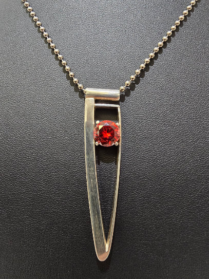 Dona Siebler - Spear with Orange Stone Necklace