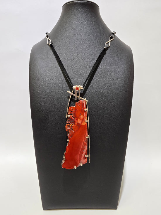 Dona Siebler - Petrified Wood Pendant Necklace