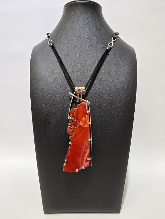 Dona Siebler - Petrified Wood Pendant Necklace
