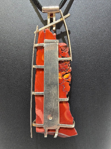 Dona Siebler - Petrified Wood Pendant Necklace