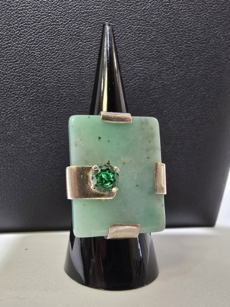 Dona Siebler - Green Agate Ring