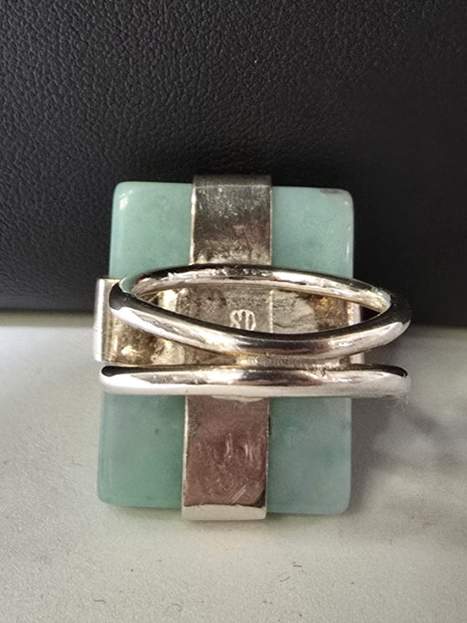 Dona Siebler - Green Agate Ring