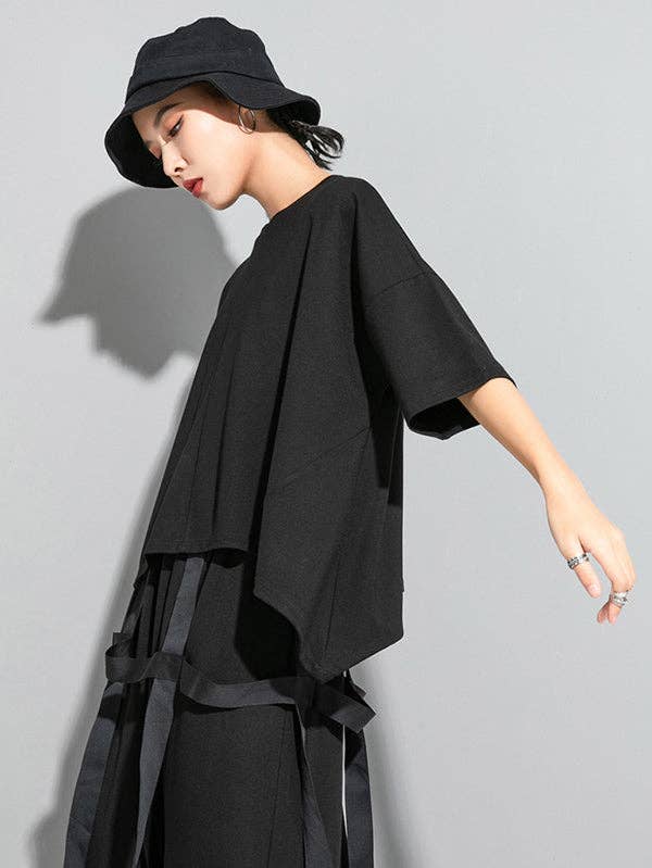 Mia Collection- Edge Zip Boxy Top