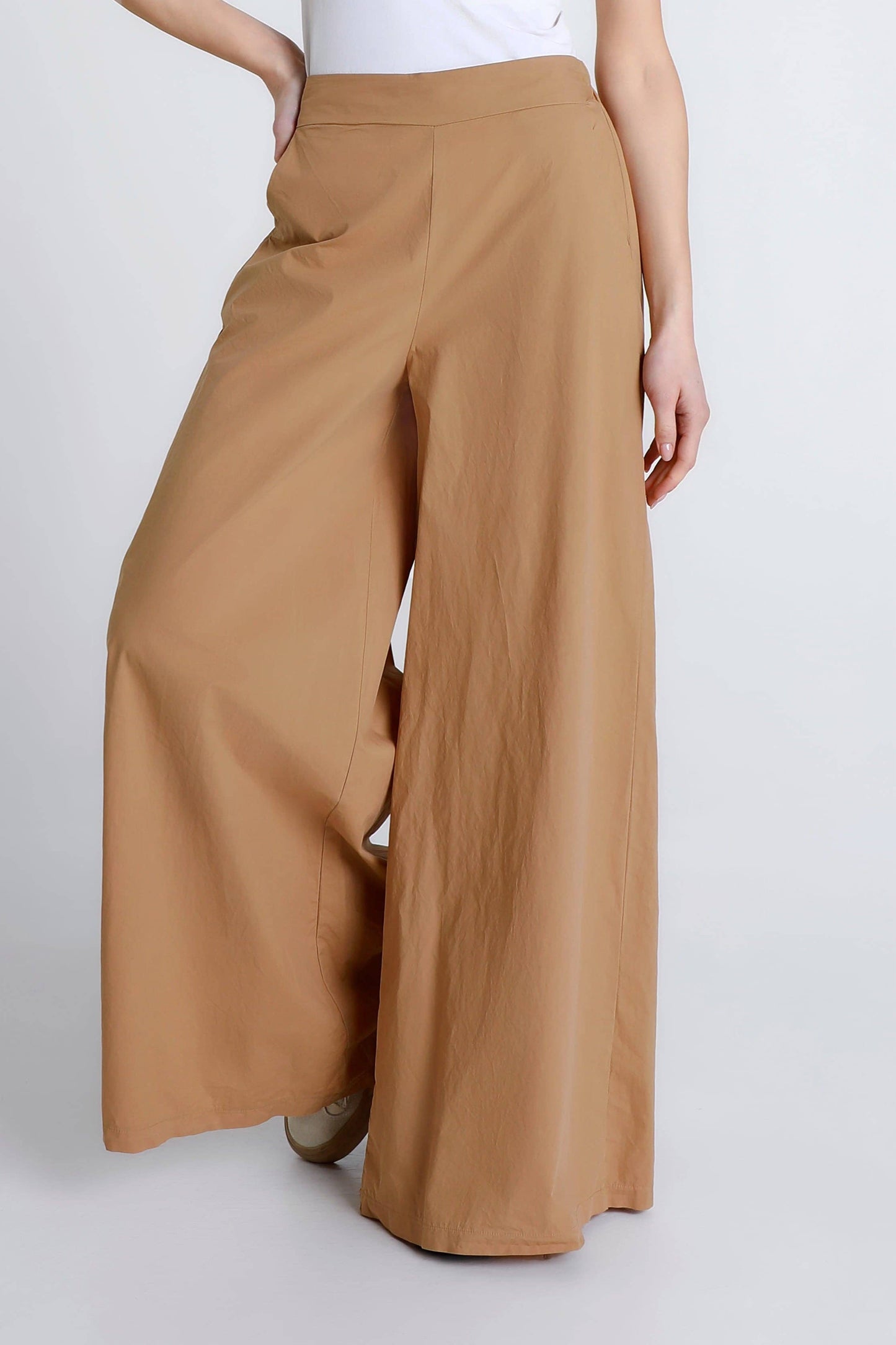 TINA Stephens - Eloise Wide Leg Cotton Poplin Pant