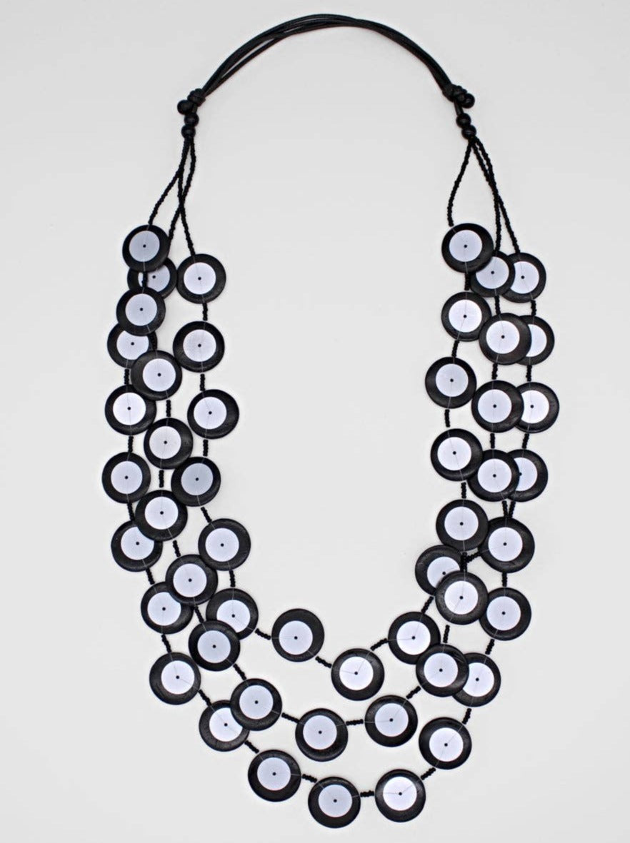 Sylca Designs - Black Iridescent Arabella Statement Necklace