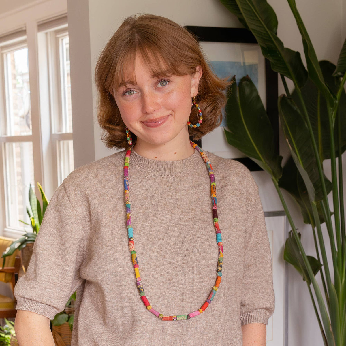 WorldFinds - Kantha Dot Dash Necklace