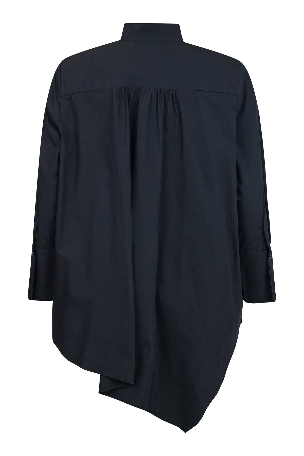 Noen- Asymmetric Gathered Cotton Shirt