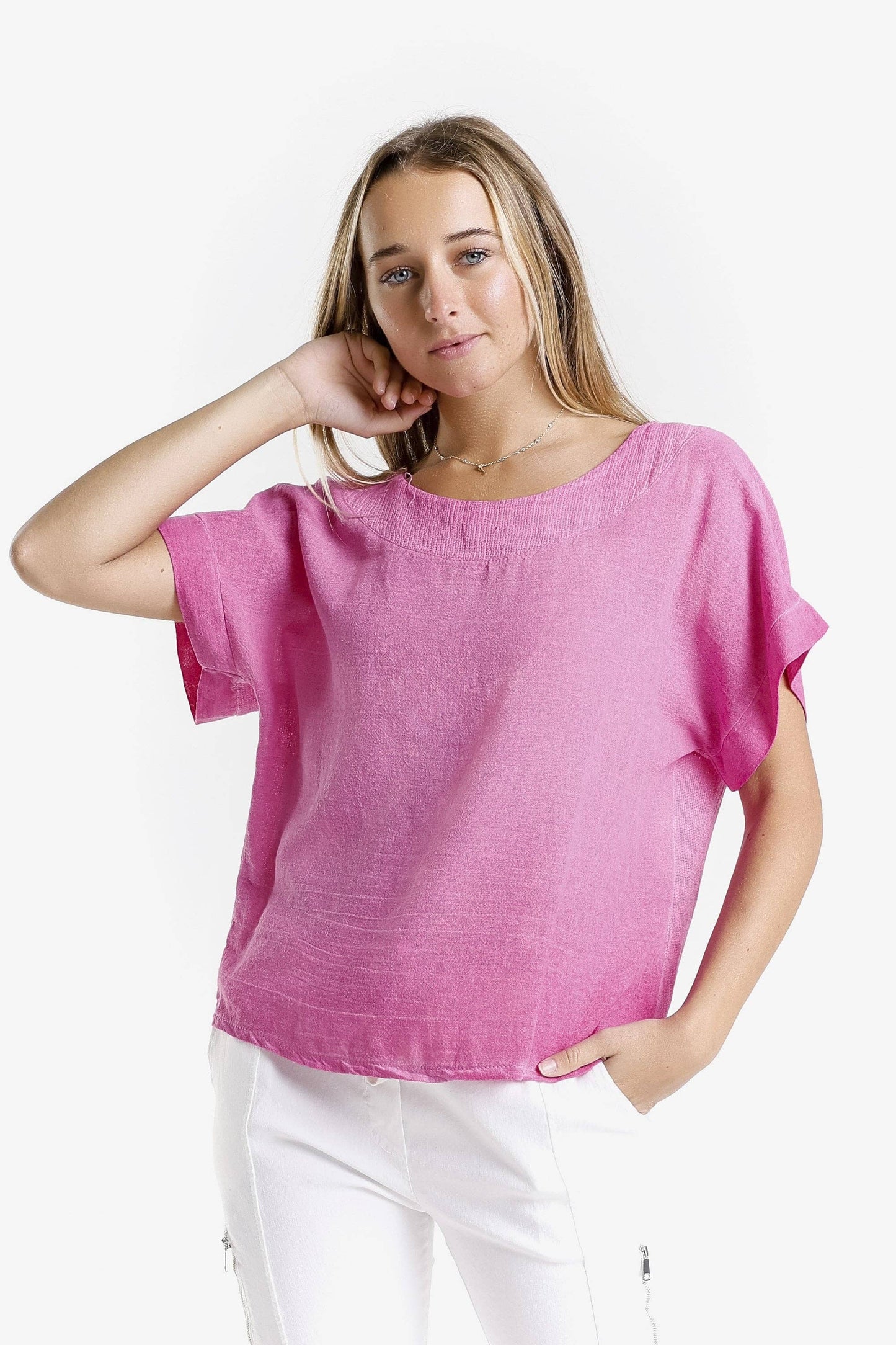 TINA Stephens - Gianna Top/Fuchsia