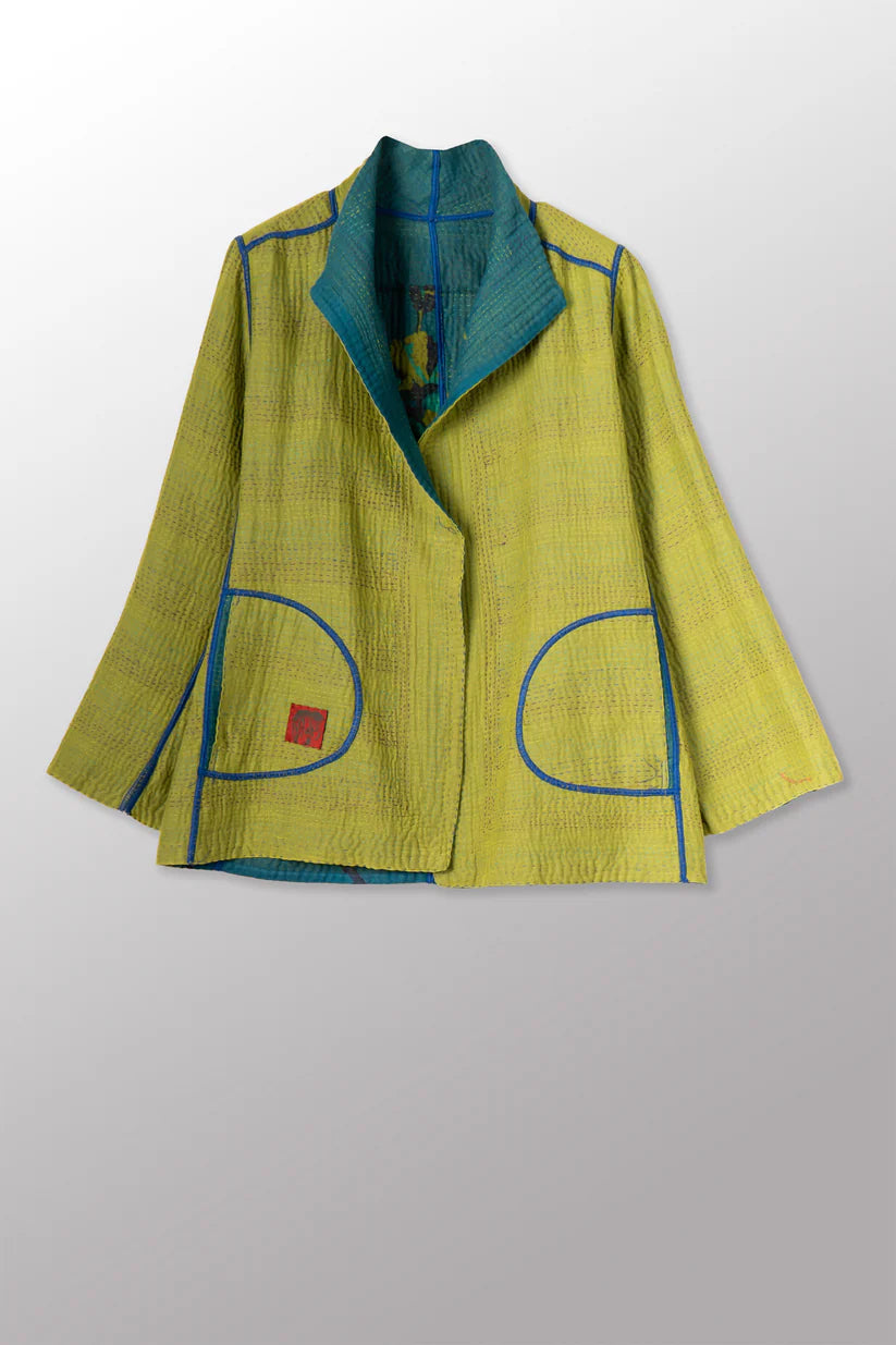 Mieko Mintz- BLOOMING FLOWERS KANTHA SHORT JACKET