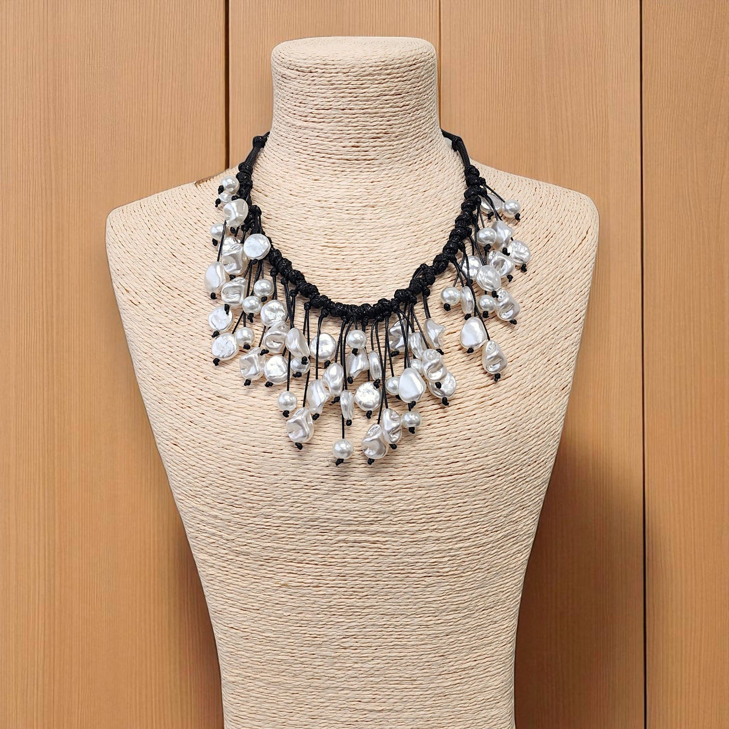 Bijoux Envie Jewelry - Modern Pearl Bib Necklace