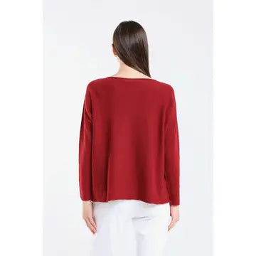 TINA Stephens Italy/Tees By Tina - Laurin Seriously Soft Jewel Neck Sweater