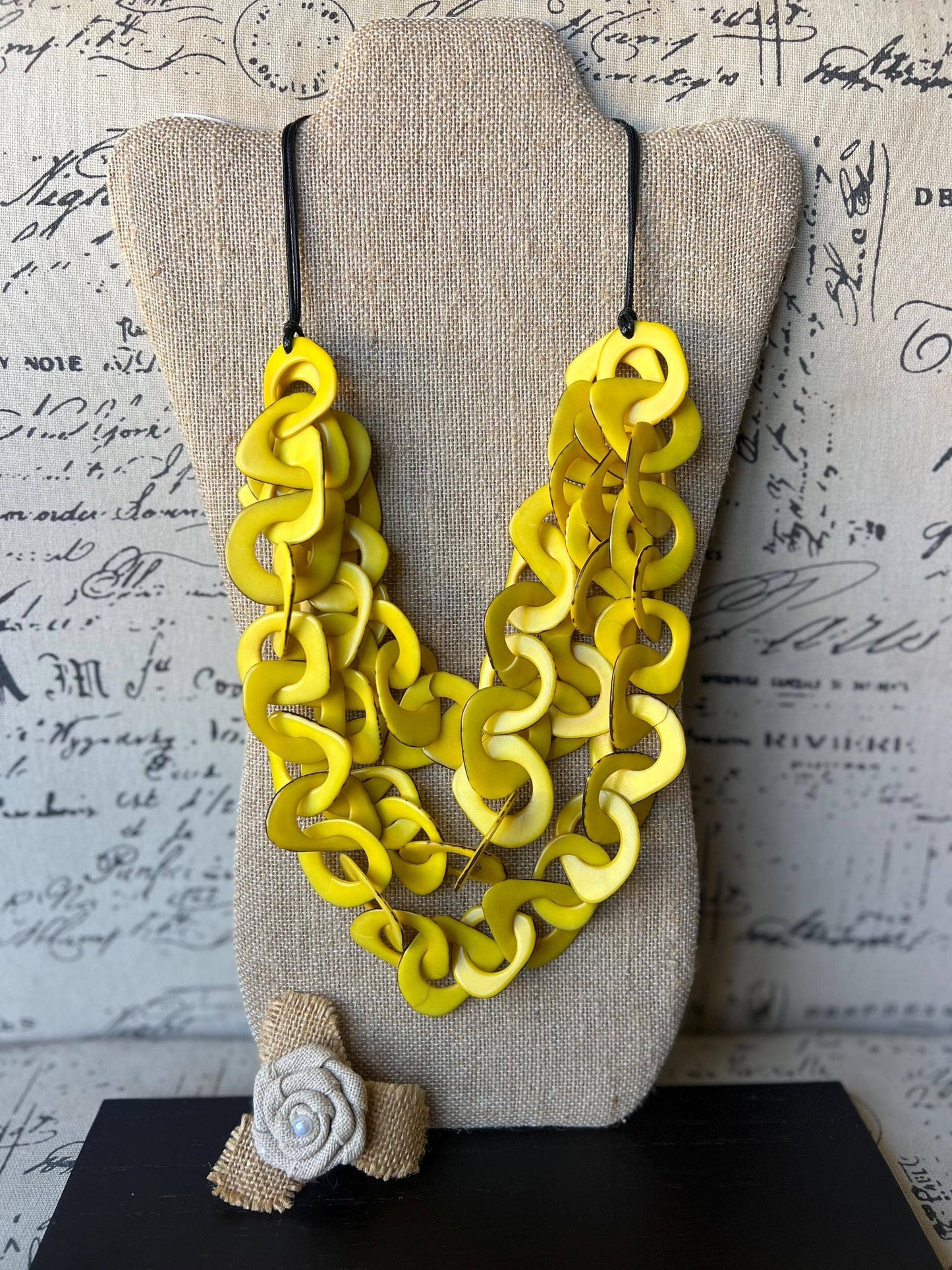 Galapagos Tagua - Yellow Statement Necklace