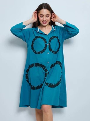 BELLA BLUE - Hoodie Dress