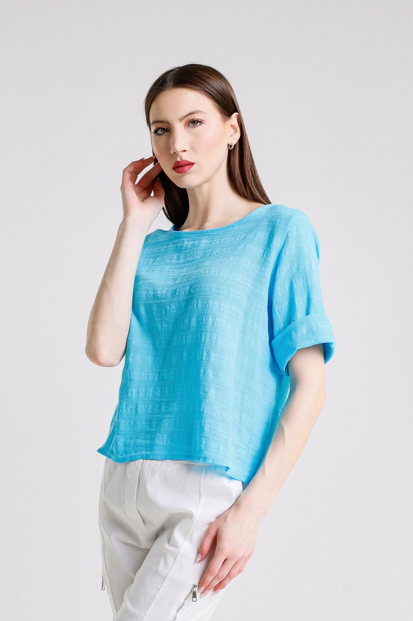 TINA Stephens - Brienne  Top/ Turquoise