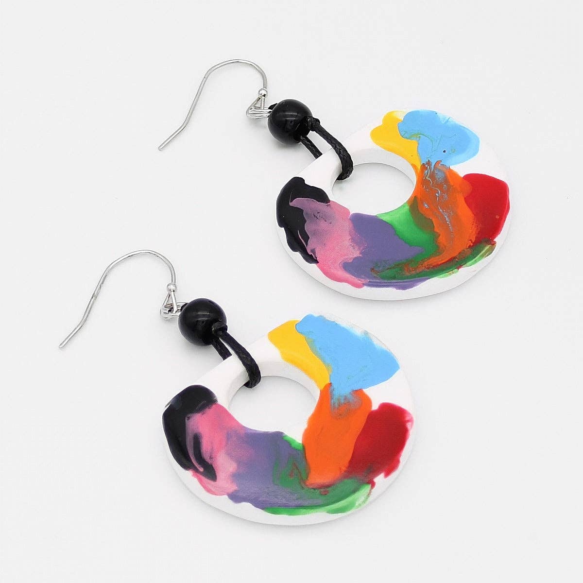 Sylca Designs - Multicolor Mi Sol Bold Dangle Statement Earrings