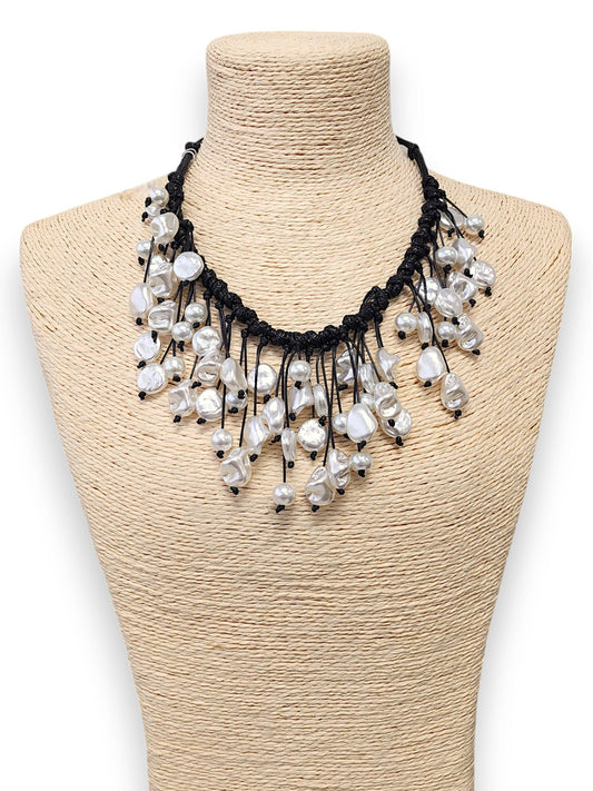 Bijoux Envie Jewelry - Modern Pearl Bib Necklace