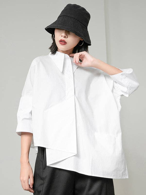 Mia Collection - the Modern Lines Asymmetrical Shirt