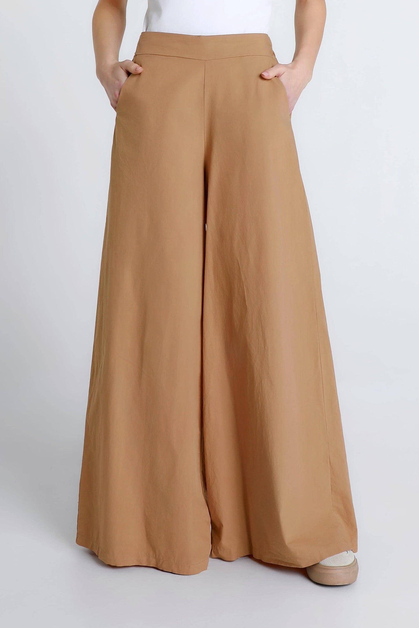 TINA Stephens - Eloise Wide Leg Cotton Poplin Pant