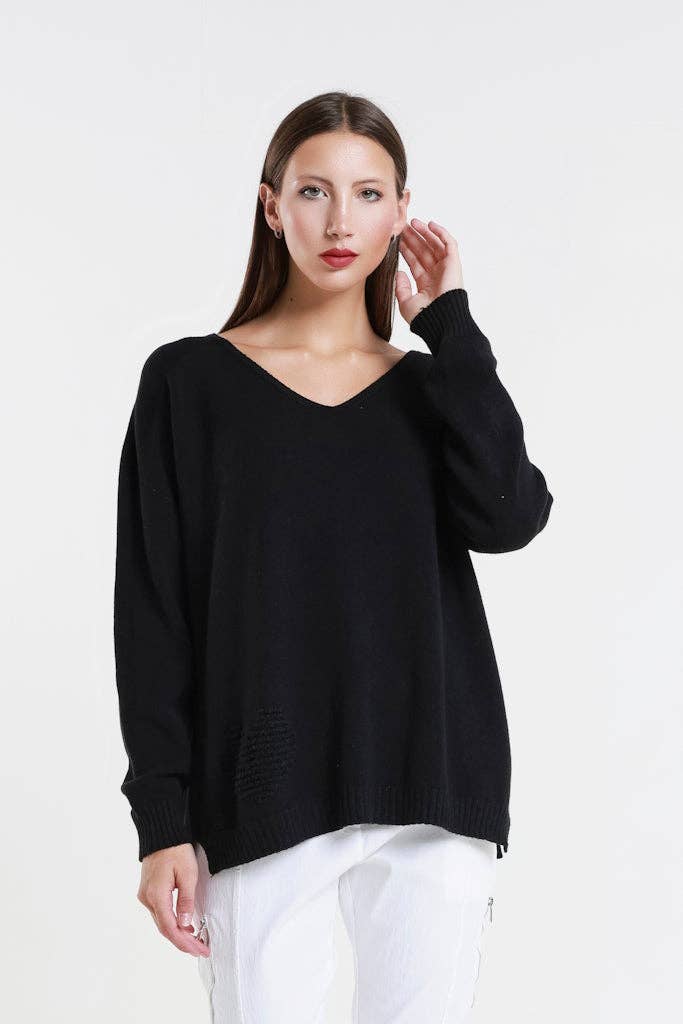 TINA Stephens - Callie Seriously Soft LS V-Neck Sweater