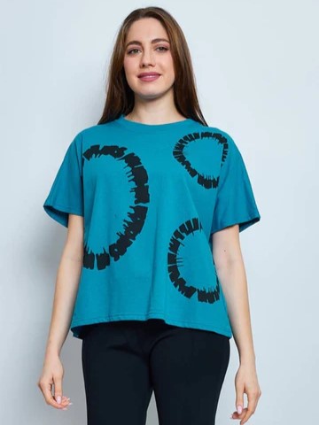 BELLA BLUE - Circle T-Shirt/Blue