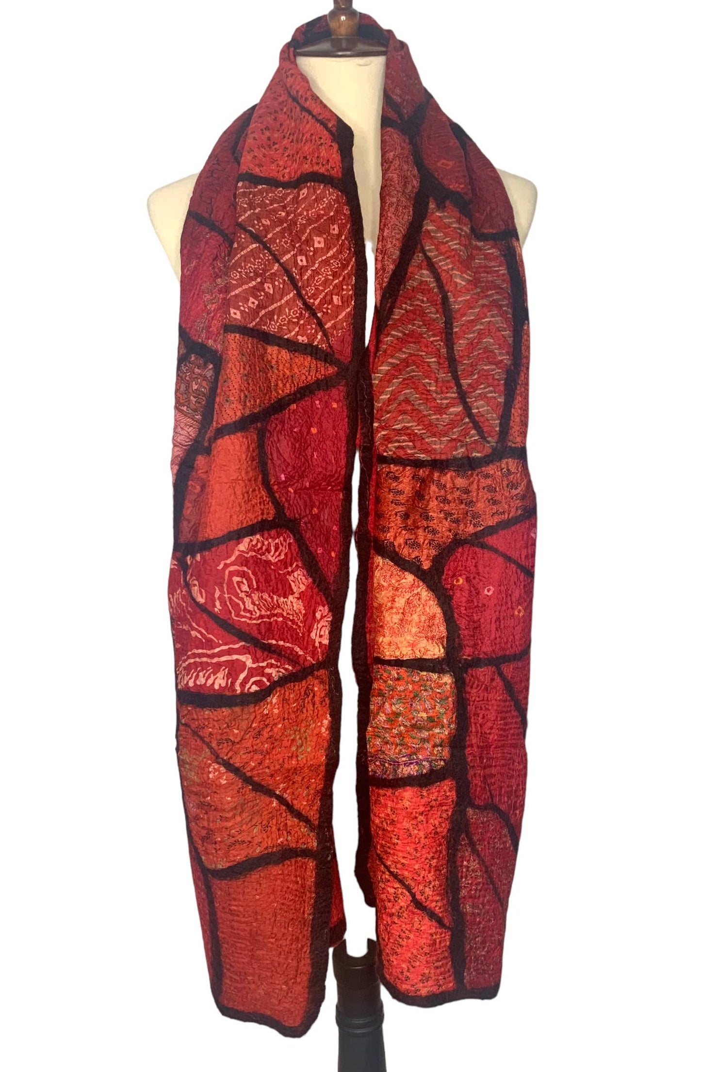 Pomegranate Moon - Sari Patchwork - Red