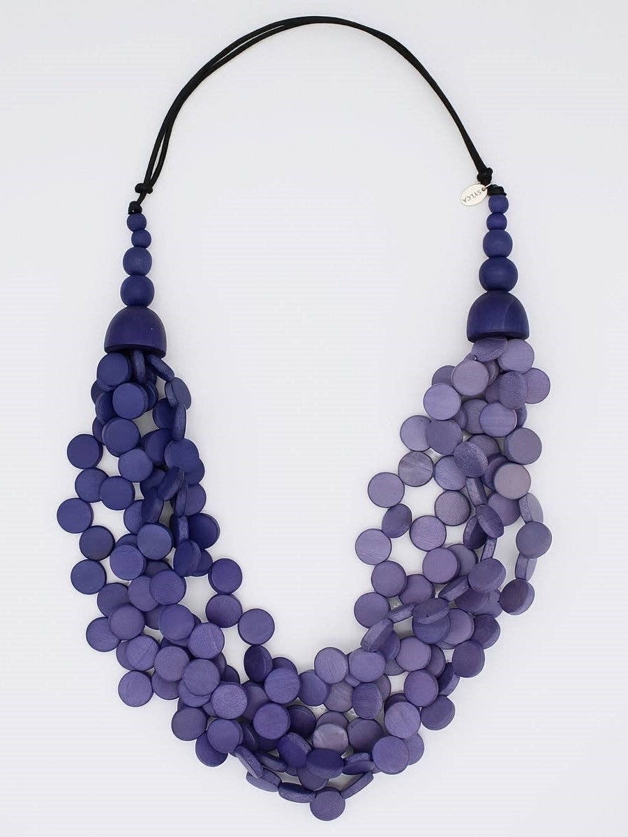 Sylca Designs - Ombre Purple Gillian Necklace, Purple Shades Layer Necklace