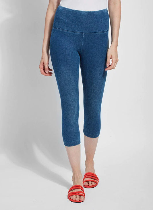 Lysse-Denim Capri/ 1X/ Mid Wash