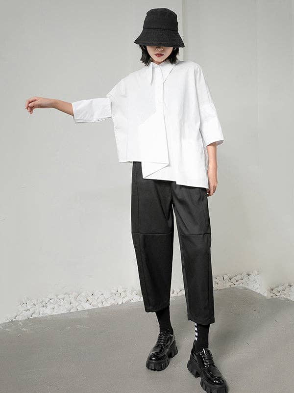 Mia Collection - the Modern Lines Asymmetrical Shirt