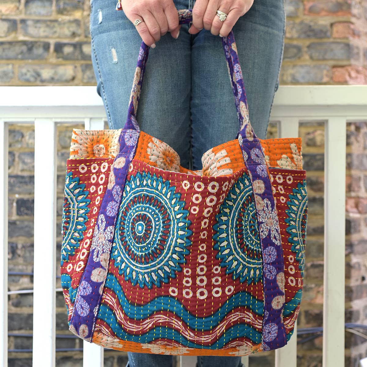 WorldFinds - Kantha Carryall Bag