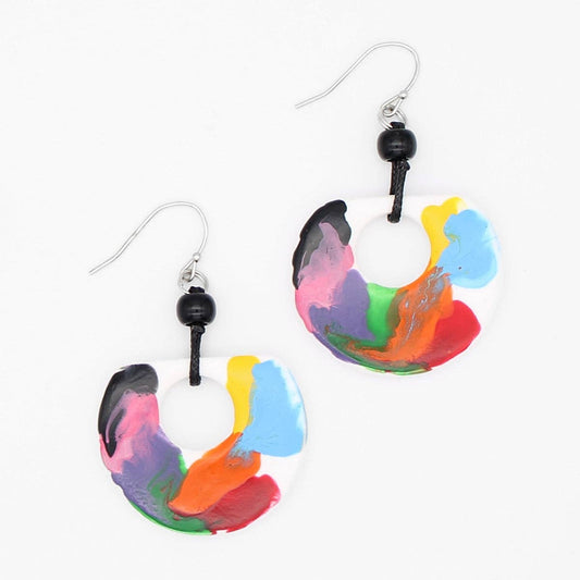 Sylca Designs - Multicolor Mi Sol Bold Dangle Statement Earrings