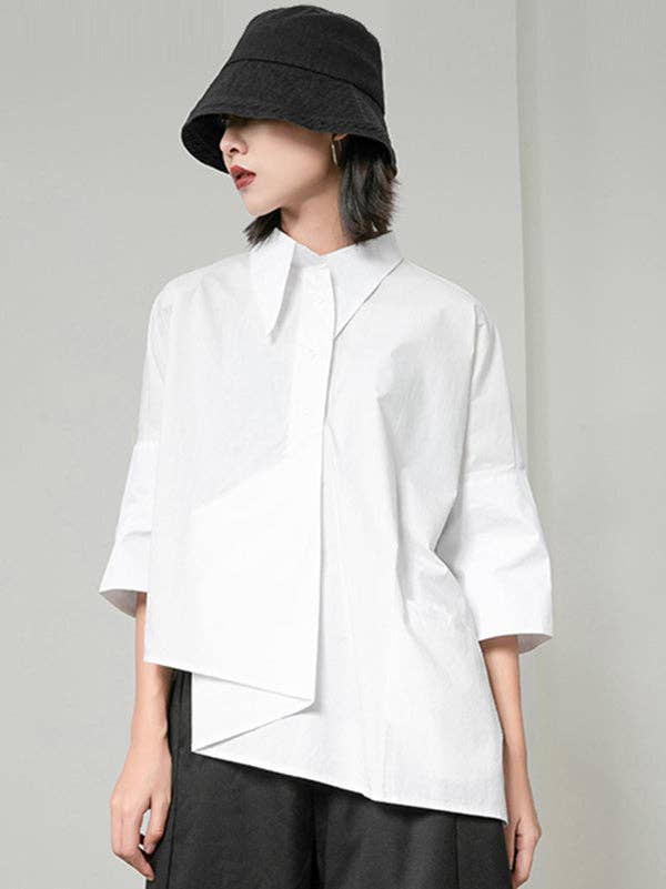 Mia Collection - the Modern Lines Asymmetrical Shirt