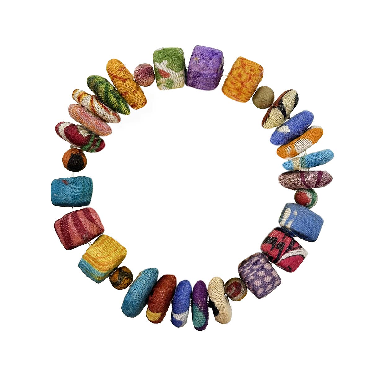 WorldFinds - Kantha Spherical Motif Bracelet