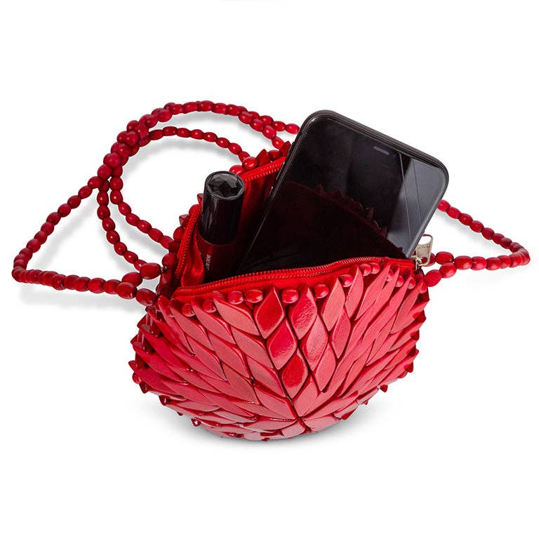 ShanPaulo  - Bali Round Crossbody Bag - Red