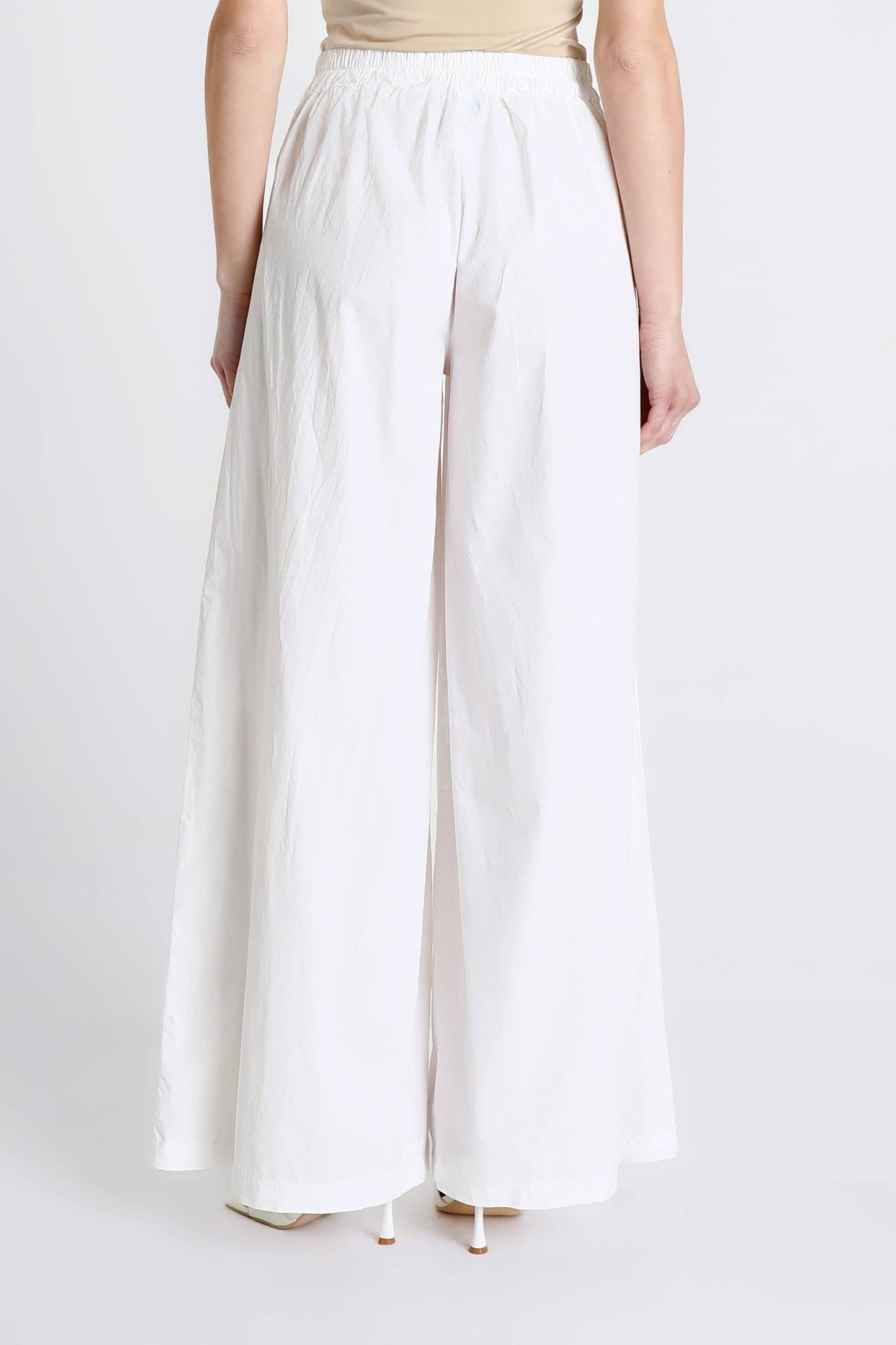 TINA Stephens - Eloise Wide Leg Cotton Poplin Pant