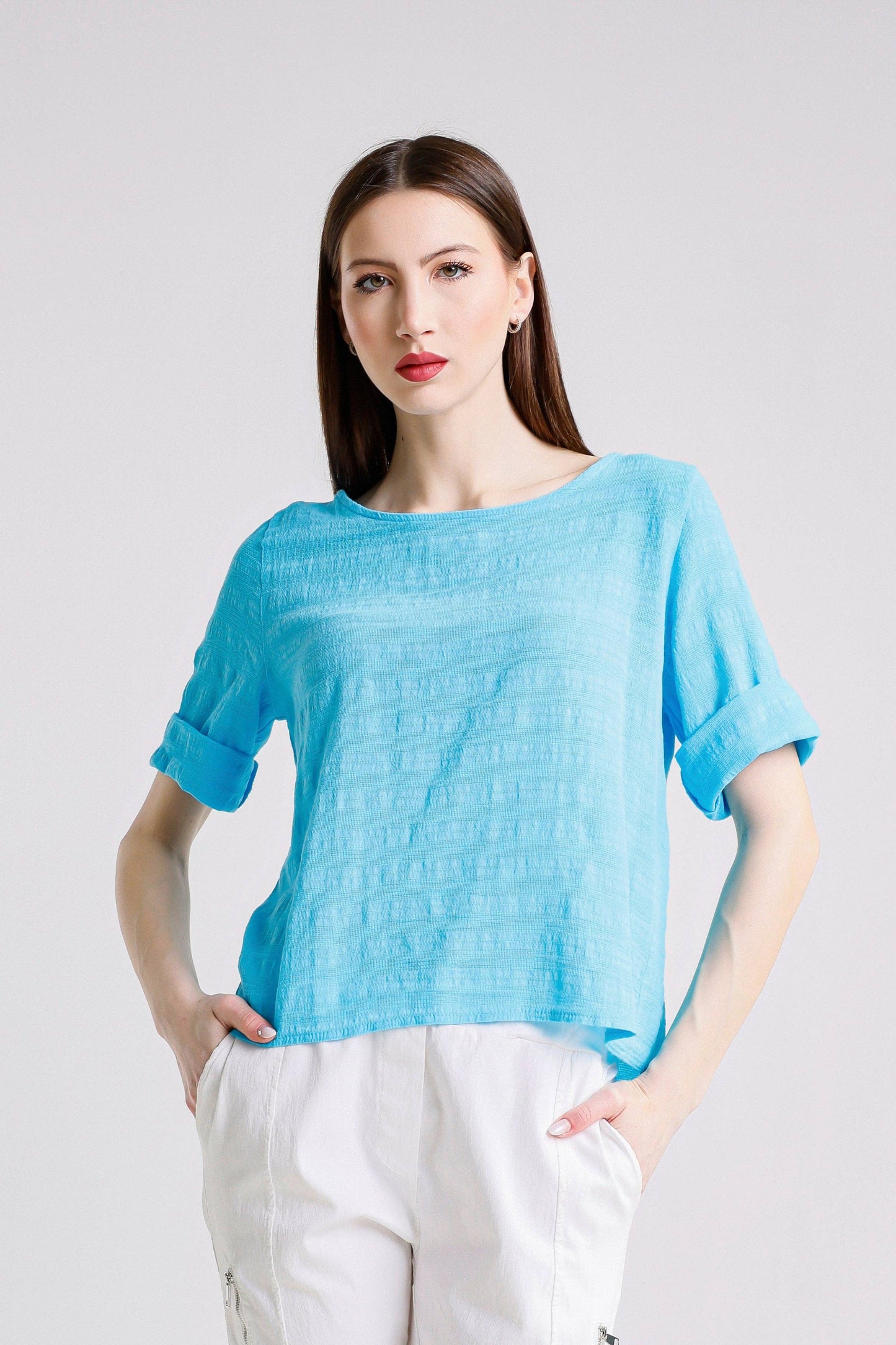 TINA Stephens - Brienne  Top/ Turquoise