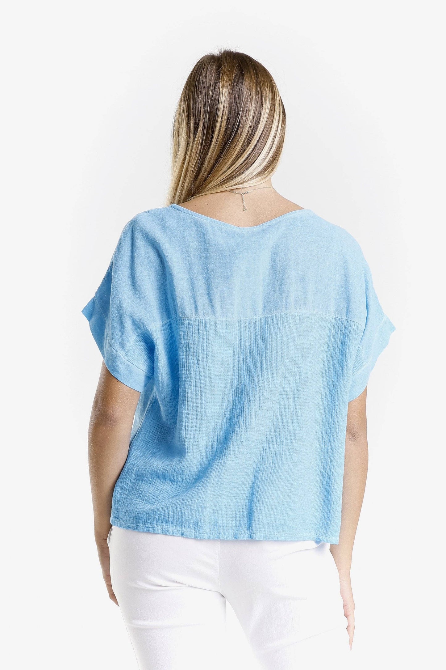 TINA Stephens - Gianna Top/ Turquoise