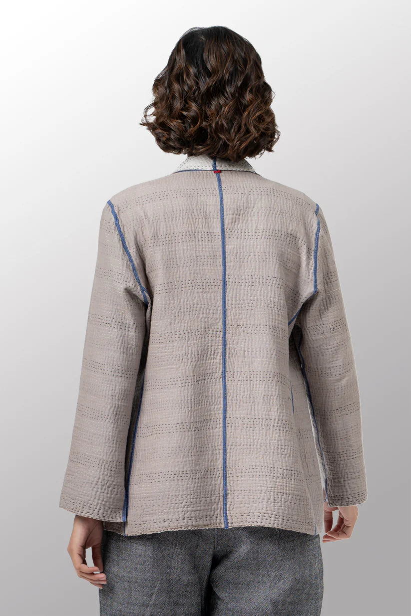 Mieko Mintz- POWDER PATCH KANTHA SHORT JACKET