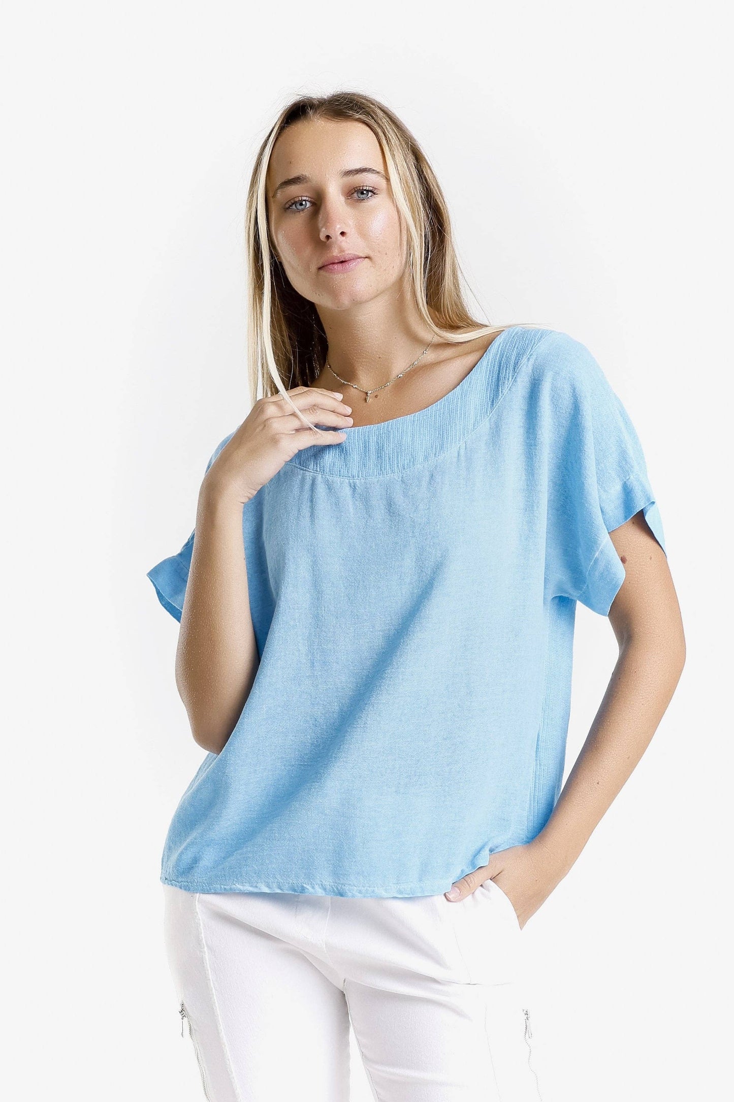 TINA Stephens - Gianna Top/ Turquoise