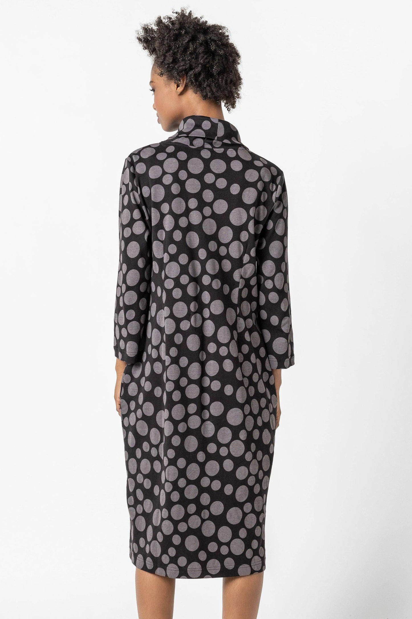 Komil - Luna Spot Print Rib Dress