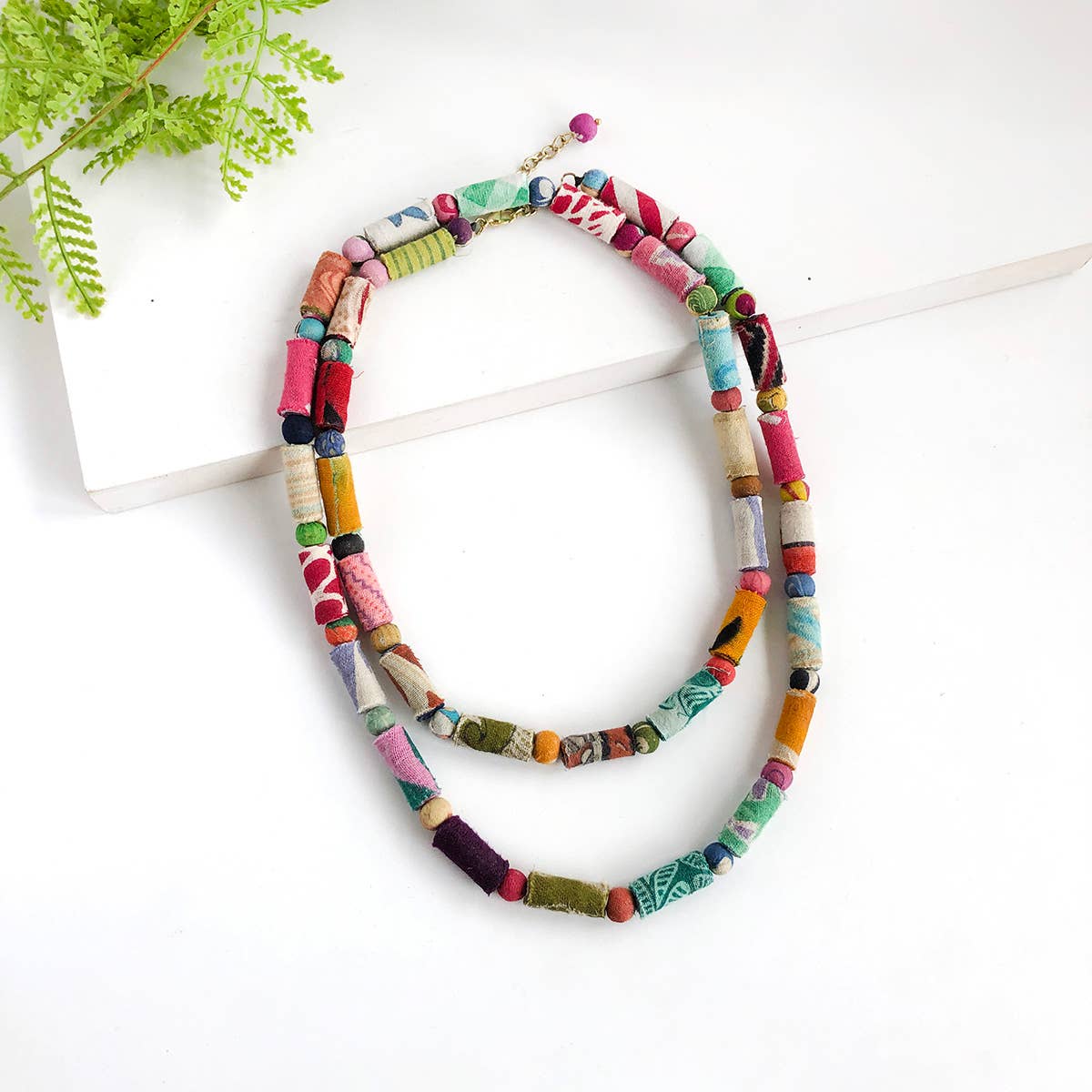 WorldFinds - Kantha Dot Dash Necklace